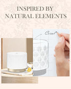 Ceramic Essential Oil Diffuser 280ml- Aromatherapy Diffuser with Ultrasonic Cool Mist Humidifier, Night Light, Timer, Auto Shut-Off, Large Room Aroma Diffuser for Home, Bedroom, Office, Yoga