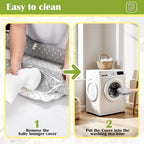 Baby Lounger for Newborn Portable Bag,Baby Nest Play Gym mat with Strap,Newborn Lounger Adjustable Size & Inner Zipper Lengthen Space to 24 Months(Gray Thousand Bird Check)