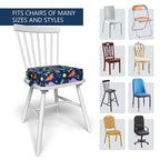 Toddler Booster Seat for Dining Table, Portable Booster Seat for Kitchen Chair, 4 Inch High-Density Foam Cushion with Adjustable Safety Straps and Non-Slip Bottom, Perfect for Kids Travel and Daily