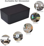 Diaper Wipes Dispenser, Tissue Storage Box Case, Wet Wipe Dispenser Holder with Lid for Home, Office, Cars (Black)