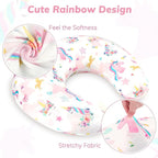 Pea Pod Nursing Pillow Cover Soft & Stretchy Removable Slipcover for Breastfeeding Pillows, Comfortable Nursing Pillow Case for Newborn, Snug Fit, Washable Feeding Pillow Slipcovers in Cute Unicorn