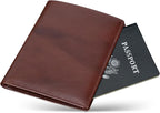 Polare Luxury RFID Blocking Leather Passport Holder Travel Wallet For Men and Women (Coffee)