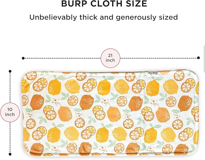 Premium 5-Pack Large Organic Cotton Burp Cloths – 3 Layers, Ultra Soft & Absorbent Burping Towel, Shoulder Towel & Hand Towel