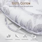 HKAI Baby Lounger – Soft Cotton Infant Floor Seat for Newborn to 24 Months, Portable Baby Essentials for Boys & Girls, Travel-Friendly Baby Lounge Pillow