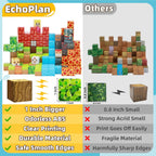 EchoPlan 150PCS Magnetic Blocks, Magnetic Building Blocks, STEM Constructions Magnet Blocks for Boys Girls Age 3 4 5 6 7 8 9 10, Sensory Stacking Toy Christmas Birthday Gifts for Kids, 1" Large Size