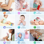 BLOOBLOOMAX Sock rattles for Babies 0-24 Months Baby Animal Foot Finder Educational Toys