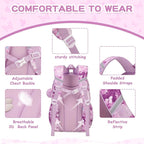 Kids Backpack for Girls School Bags for Middle School Students Book Bag for Elementary Primary Kawaii Ita Backpack, Purple Butterfly