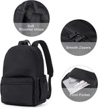 CLUCI Black Backpack for Women Men, Waterproof High School Bookbag, Lightweight Casual Travel Daypack, Classic Basic College Backpack, Middle School Bag for Teen Girls Boys Laptop Backpack
