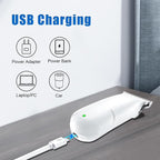 SweetLF Hair Clippers, Silent Cordless Hair Trimmer, Mini Hair Cutting Kit with 3 Guide Combs, USB Rechargeable, Portable, White