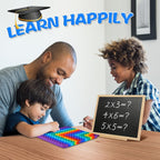 12x12 Multiplication Table Digital P0PP Math Toy, Rainbow Dimple Fingertip Toy, Multiplication Table Math Game (12x12 Right Angle Multiplication Table)