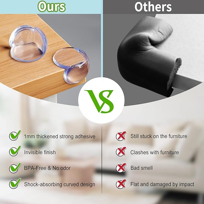 18 Pack Corner Protector for Baby: Baby Proofing Safety Corner Clear Furniture Tablet Corner Protection| Protectors Guards, Furniture Corner Guard Baby Proof Bumper & Cushion to Cover Sharp Furniture