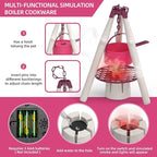 Kids Camping Set – an Outdoor Campfire Toy Set Featuring a Tent, Oil lamp, Stove, and More,Gift Idea for Girls Age 3+ Year Old Birthday Christmas