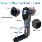 hito Infrared Thermometer Gun Laser Temperature Gun -58°F to 1112°F, Temp Gun for Pizza Oven, Cooking, Refrigerator, Pool, Reptiles, Air Conditioner, for Surface Temperature of Meat, Food, Liquid