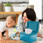 Wet Baby Wipes Dispenser - Large Capacity Wipe Holder Seal-Designed Dust-Proof Wet Wipes Container Keep Diaper Wipes Fresh