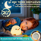 DREAMING MY DREAM Cute Duck Lamp,Do Do Duck Night Light,Silicone Squishy Nursery Bedside Lamp,USB Rechargeable Touch Table Lampfor Bedrooms, Living Room Decor Gift Toy