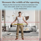 WAOWAO Triple Lock 49.21-66.54" Baby Gate Extra Wide Pressure Mounted Walk Through Swing Auto Close Safety Black Metal Dog Pet Puppy for Stairs,Doorways,Kitchen