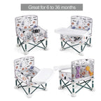 PandaEar Portable Baby Seat Travel| Compact Fold with Straps for Indoor/Outdoor Use| Great for Camping, Beach, Lawn |Toddlers, Kids, Boys, Girls (Without Placemat, White)