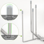 Retractable Bottle Drying Rack, Baby Bottle Drying Rack, Collapsible Cup Draining Rack, Reusable Storage Bag Dryer with Non-Slip Bottom - Stainless Steels