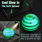 Luminous Desk Spinning Toys for Kids Adults, Metal Full Body Optical Illusion Fidget Spinner Kinetic Sterss Ball, Glow in The Dark Desktop Stress Relief Gifts for Office Classroom Boys Age 3-5 8-10