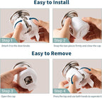 Inaya Door Knob Safety Cover for Kids (4 Pack) – Child Proof Door Knob Covers for Baby Proofing – Door Locks for Kids Safety, Fits Most Round Handles, Easy to Install, White