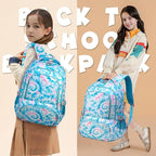 BLUEFAIRY Kids Backpack for Girls Elementary Primary Middle School Bags for Aged 8-10 for Teens Childs Bookbags Back to School Book Bags Mochilas para Niñas de 6 7 8 9 10 Años Tie-dye Blue