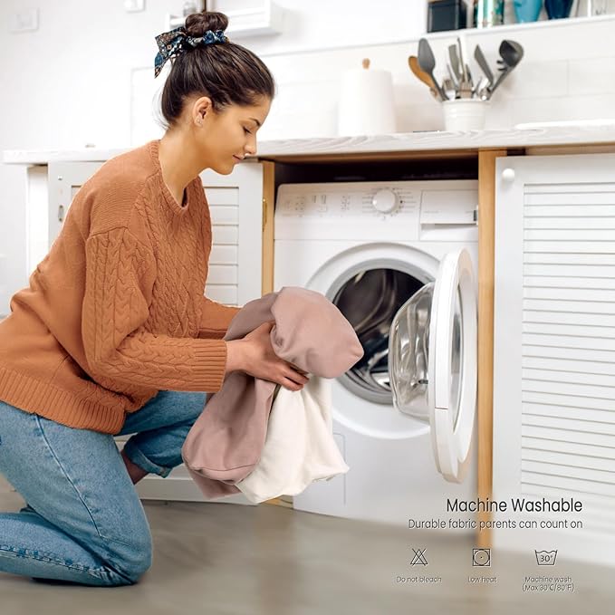 Baby Lounger Cover: Skin-Friendly & Breathable Slipcover for Lounging & Playtime - Snug Fit & Zipper-Free for Safty Daily Homeuse - Must Have for New Parents