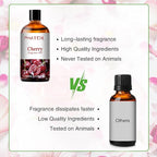 PHATOIL 3.38FL.OZ Cherry Fragrance Oils for Aromatherapy, Essential Oils for Diffusers for Home, Perfect for Diffuser, Yoga, Skin Care, DIY Candle and Soap Making - 100ml