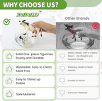 Farm Animal Toys, Realistic Farm Animal Figurines and Fence Playset, Includes Cow Pig Donkey Goat, Birthday Christmas Animal Gift Set for Kids Toddlers (Farm World)