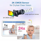 VTech Smart WiFi 7” HD Display Video Baby Monitor, 1080p HD Camera via App, Pan-Tilt-Zoom, Night Light, 2-Way Talk, 2K CMOS Video Sensor, Wide-Angle Viewing, Rechargeable Battery, Free App: RM7866HD