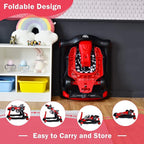 BABY JOY 4-in-1 Baby Walker, Foldable Activity Walker with Adjustable Height & Speed, Music, Lights, Anti-Rollover, Toddler Push Walker, Baby Walker with Wheels for Boys Girls 6-18 Months (Red)