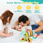 Koty Car Seat Toys, Cute Elephant Car Seat Toys for Babies 0-6 Months Boy, Stroller Toys with Crinkle, Teether, Music Box, Rattle, BB Squeaker for 0 3 6 9 12 Months Babies Infant Boys Girls Gifts