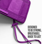 VENTURE 4TH Passport Holder Neck Wallet with RFID Blocking Nylon Lining - Hidden Neck Pouch for Travel (Sleek Purple)