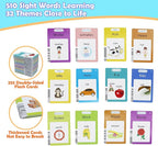 MAYAPHILOS German and English Bilingual Pocket Speech with 510 Sight Words, German Language Learning Toys for Kids, Audible Talking Flashcards, Toddlers' Sensory Preschool Educational Birthday Gifts