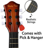 23" Acoustic Guitar, Kids 6 String Toy Guitar - Realistic Steel Strings - Beginner Practice First Musical Instrument for Children, Toddlers (Amber Sunburst)