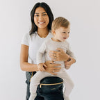 Tushbaby The Original Premium Quality Hip Seat Carrier – Safety-Certified Baby & Toddler Carrier with Secure Safety Buckles, No-Flimsy-Foam Design, Storage Pockets & Nursing Pillow. 0–3 yrs