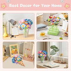 DIY Arts and Crafts Kits for Kids Ages 4-8-12 Flower Bouquet Toys Craft Kit for 4 5 6 7 8 Year Old Girls Ideas Birthday Gift,Classroom Educational Activity Toy for Toddler Kids Boys