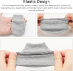 Newborn Baby Mittens No Scratch Cotton Elastic Wrist Gloves Infant Toddler Mittens for Baby Boy Girl 0-6 Months