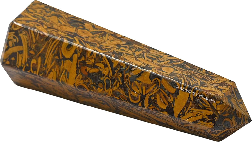 Amazing Gemstone Mariyam Jasper Calligraphy Jasper Crystal Towers ~ Natural Healing Crystal Point Obelisk for Reiki Healing and Crystal Grid (2" to 3" INCH)