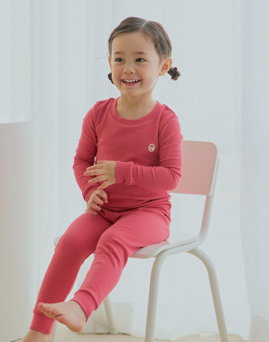 moimoln Pajamas Set 6M-5Y Solid Ribbed Unisex Baby & Toddler, Soft Viscose, Snug-Fit, Everyday Sleepwear