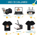 4 Pack Toddler Blank Sublimation T-Shirt,Modal Crew Neck Short Sleeve, T-Shirt for Kids Baby Children