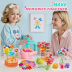 Flower Bouquet Craft Kit for Girls - Arts & Crafts Gift for 4 5 6 7 8 9 Year Old Girls, DIY Flower Making Toy Kit for Kids, Mess-Free Fun & Educational Activities for Preschool Kids, Birthday Gift