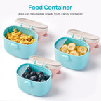 NCVI Baby Formula Dispenser On The Go, Formula Container To Go, Formula Holder for Travel, Outdoor Picnic with Baby Infant, Portable Container for Milk Powder, Snacks, Candy, Fruits (Green)