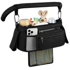 Accmor Universal Stroller Organizer with Insulated Cup Holder Detachable Phone Bag and Shoulder Strap,Stroller Bag Caddy Organizer Fits for Uppababy, Baby Jogger, Britax Strollers