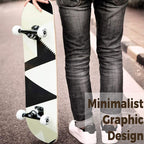 WhiteFang Skateboards for Beginners, Complete Skateboard 31 x 7.88, 7 Layer Canadian Maple Double Kick Concave Standard and Tricks Skateboards for Kids and Beginners