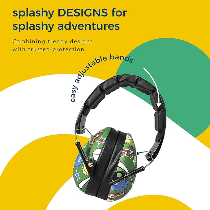 BANZ Kidz Earmuffs 2 Years & Older - Loud Noise Cancelling Kids Headphones & Toddler Ear Muffs, Size Adjustable