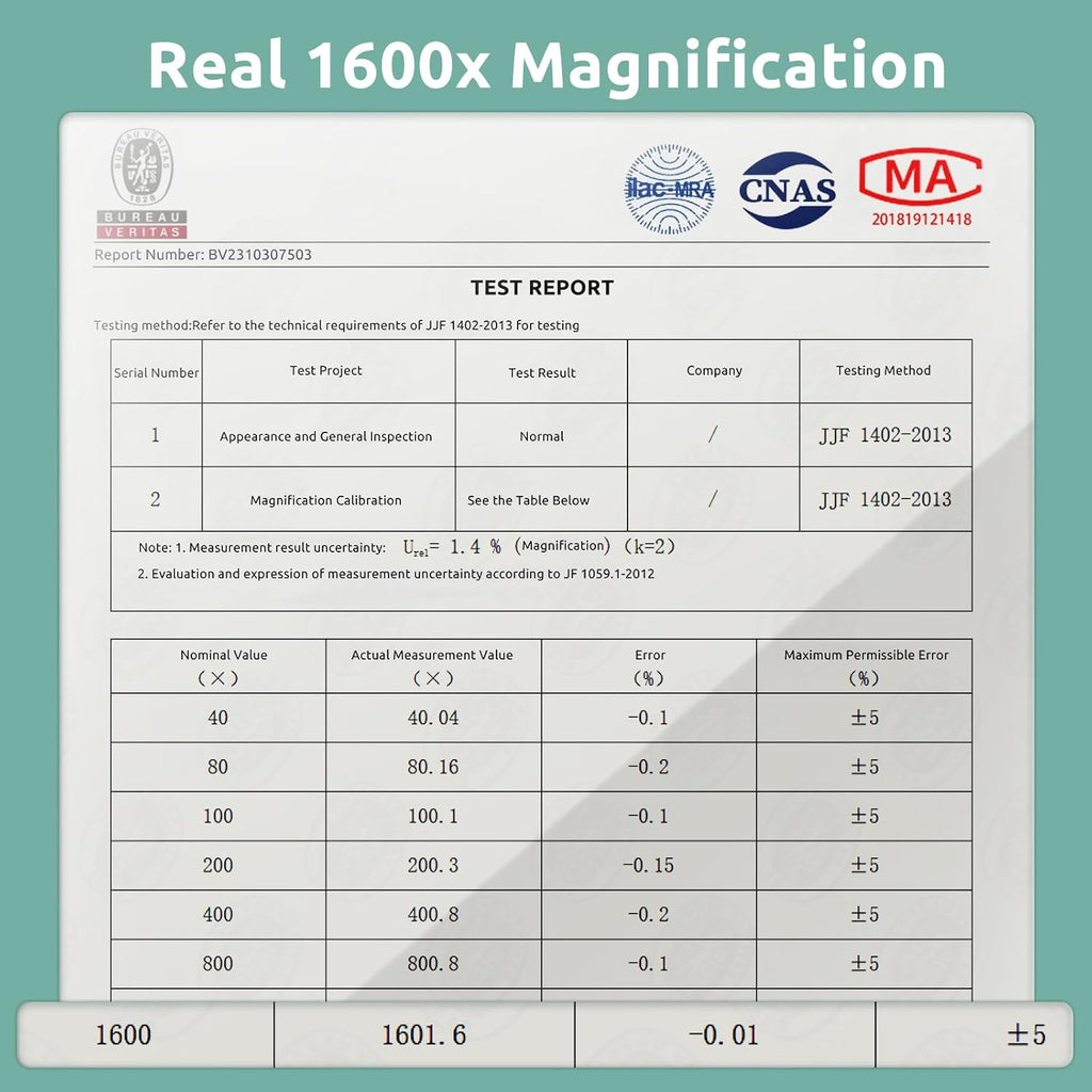 Science Can Microscope for Kids, 1600X Magnification LED Student Microscope with 8 Prepared Slides, Educational Science Lab Toy Great Birthday Gifts, Science Kits for Kids Ages 8-12