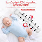 Baby Toys 0-12 Months - Musical Caterpillar Stuffed Animal Soft Plush Toys for Infant Girls Boys 3 6 12 Months Tummy Time Sensory High Contrast Black White Newborn Toys Gifts, W/ Mirror Rattle