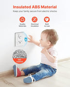 VEVOR Outlet Covers, 70 Pack, Plug Covers for Electrical Outlets, Secure Electric Socket Protector Caps with Shock Prevention, Easy Installation, Insulated ABS, for Home Wall Power Sockets, White
