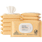 McKesson Baby Wipes, Baby Powder Scent (12 Packs, 864 Wipes) - Aloe & Vitamin E, 99% Water, Flip-Top Lid, Wipes for Sensitive Skin & Diaper Rash, 6.8 in x 7 in, 72 per pack