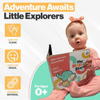 Happy Start Award-Winning High Contrast Board Book - Newborn Black & White Baby Cards, Easy to Clean, Hospital Approved, Stands on Its Own, Tummy Time Toy, Ages 0+ (English)